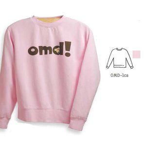 OMD! Oh My Dog JUNIOR Crewneck PINK Sweatshirt by Lady Comfort Colors NWT